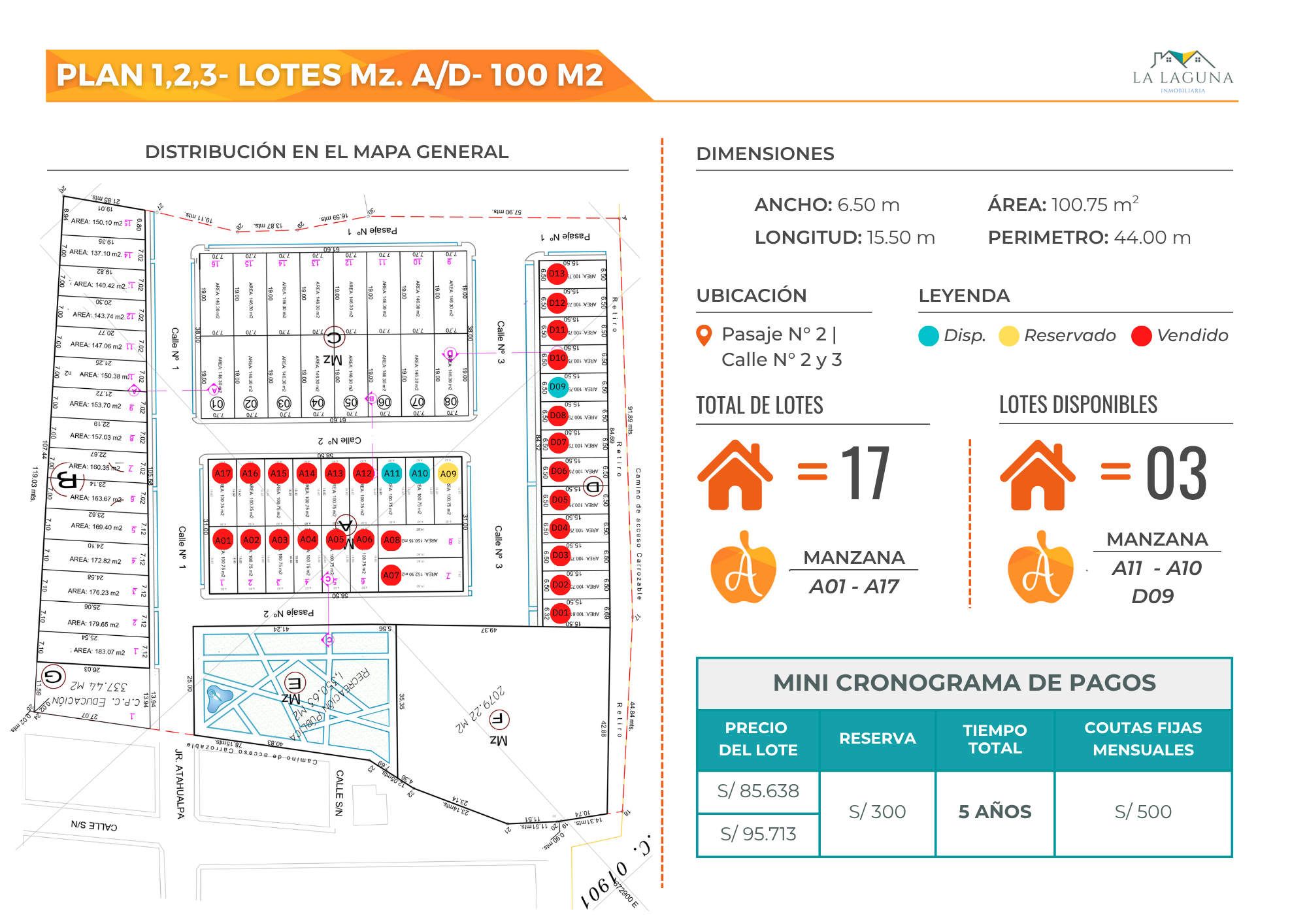 Lotes de 100 m2