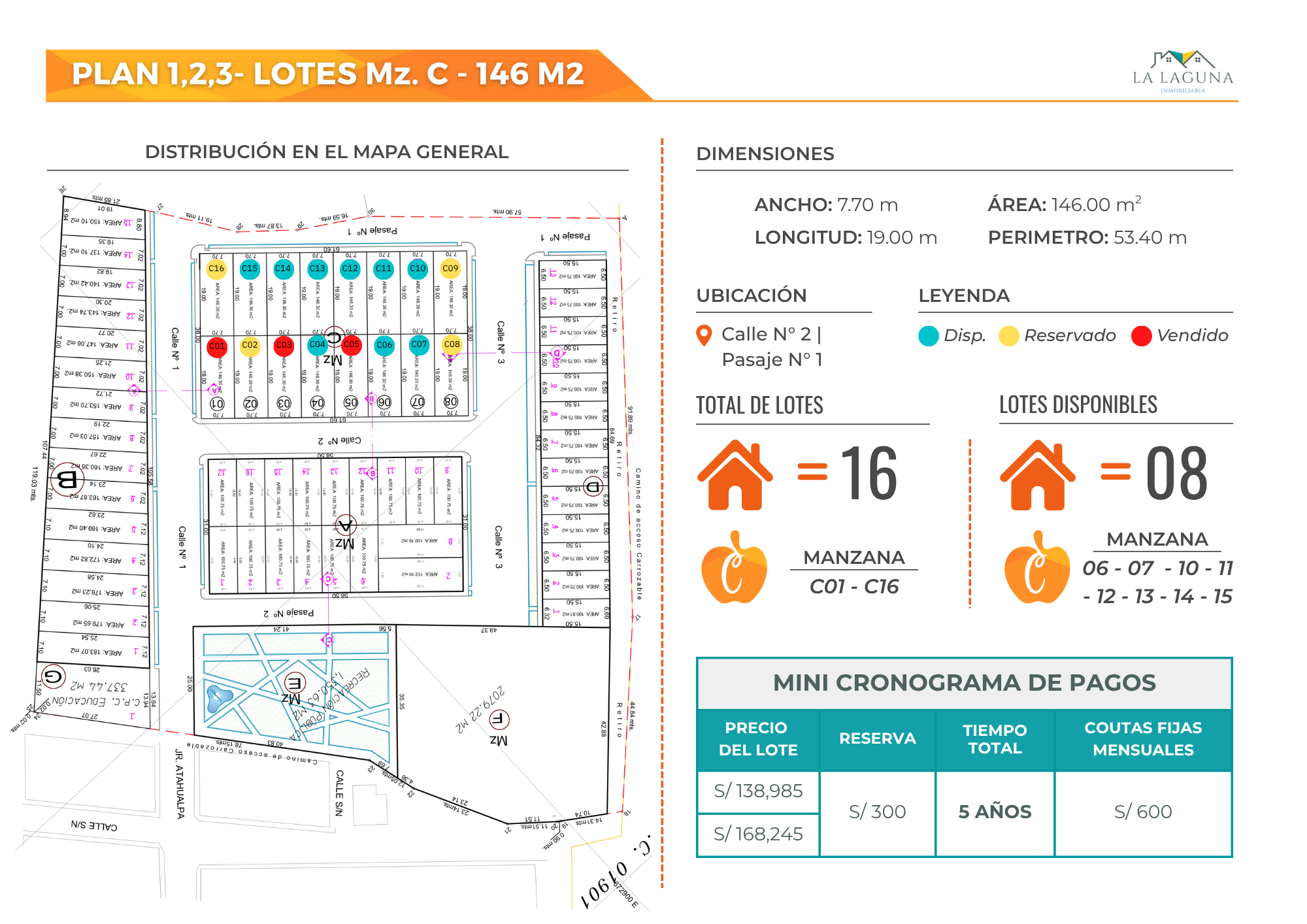 Lotes de 146 m2