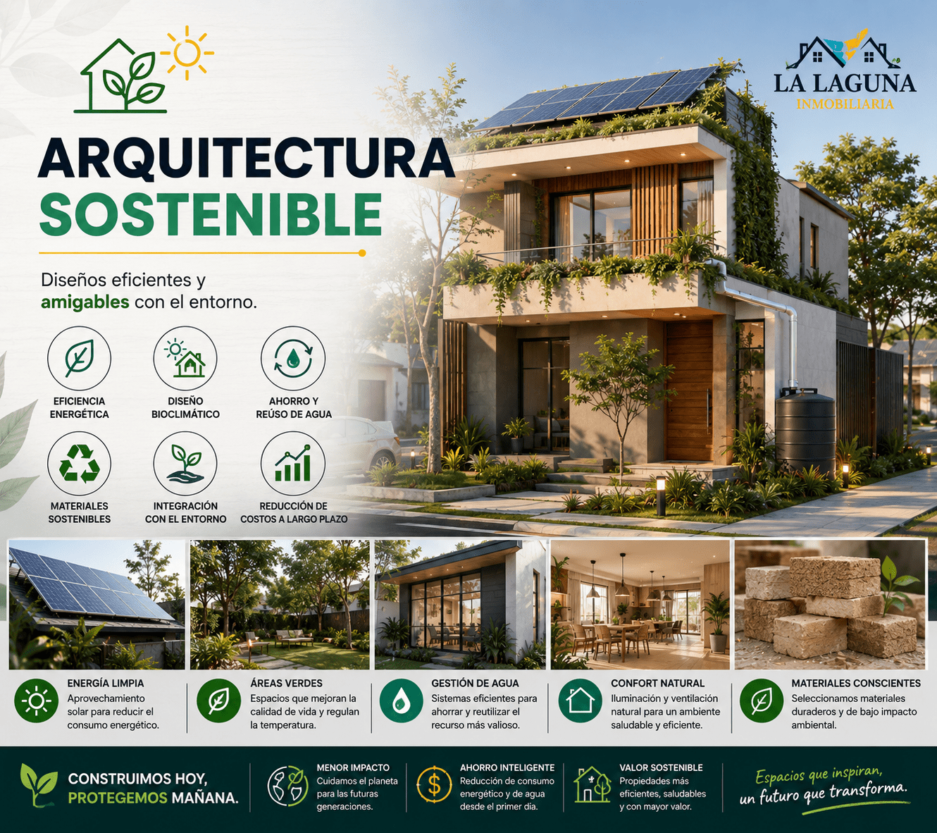 Servicios de arquitectura sostenible de inmobiliaria la laguna